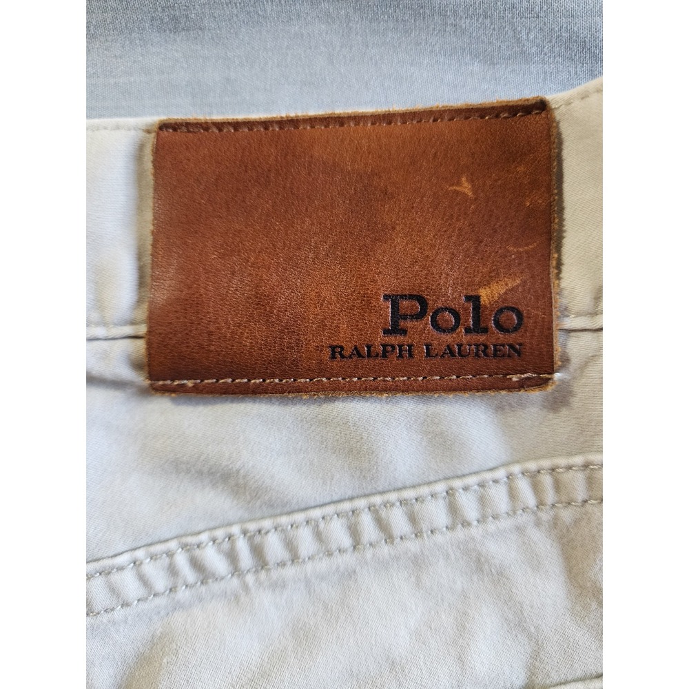 Polo Ralph Lauren Mens 48x30 Khaki Tan Straight Leg Stretch Cotton Pants Chinos - Picture 7 of 11